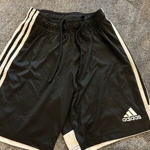 Adidas youth Black and White Athletic Shorts